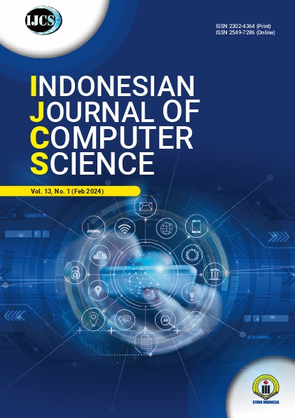 					View Vol. 13 No. 1 (2024): Indonesian Journal of Computer Science (IJCS)
				